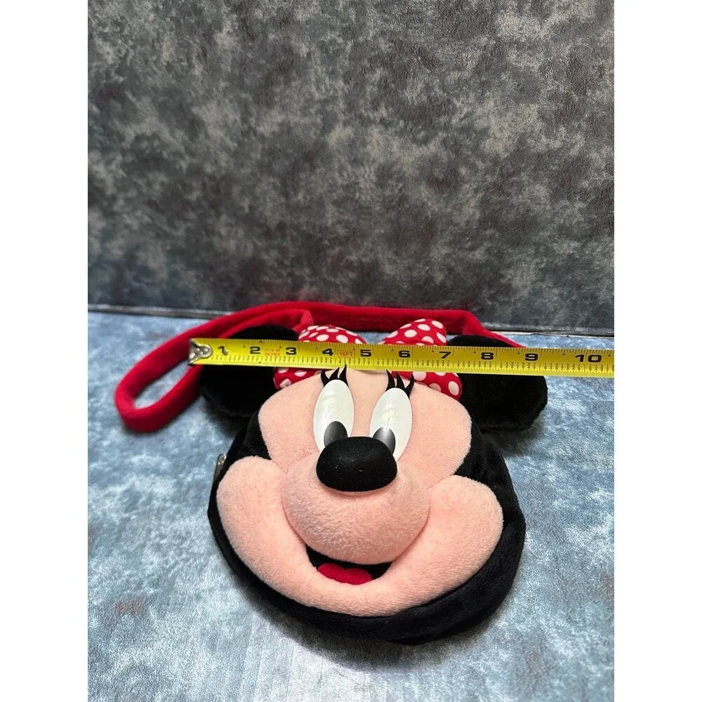 Disney Minnie Mouse Plush Crossbody Bag - Black, Red, White